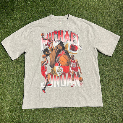 Nike Jordan Modern Rap Style Champ Grey Tee Size Small NEW v16271