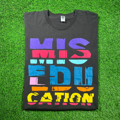 Miseducation Black Tee Size Large USED v18672