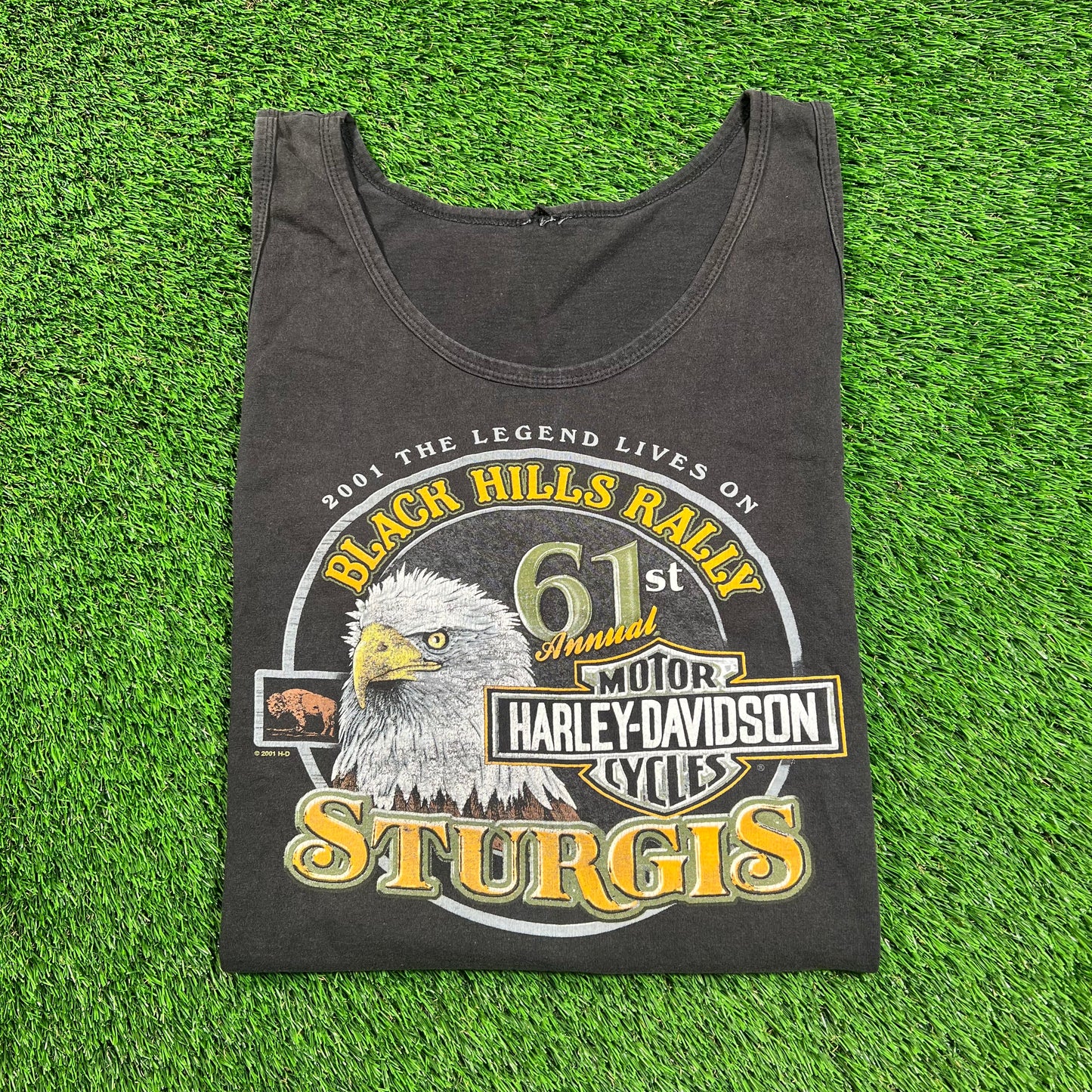 2001 Harley Davidson Stugis Rally Black Tank Size XL USED v18470