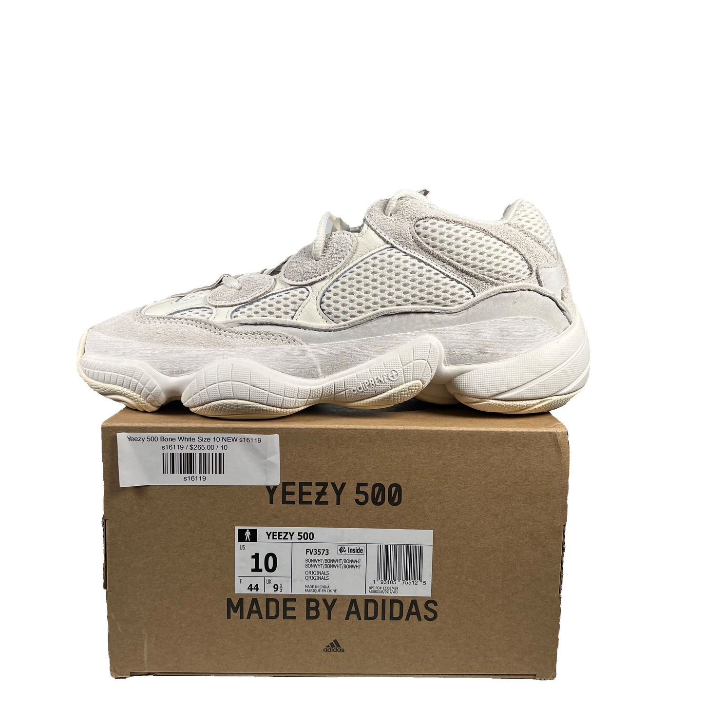 Yeezy 500 Bone White Size 10 NEW s16119