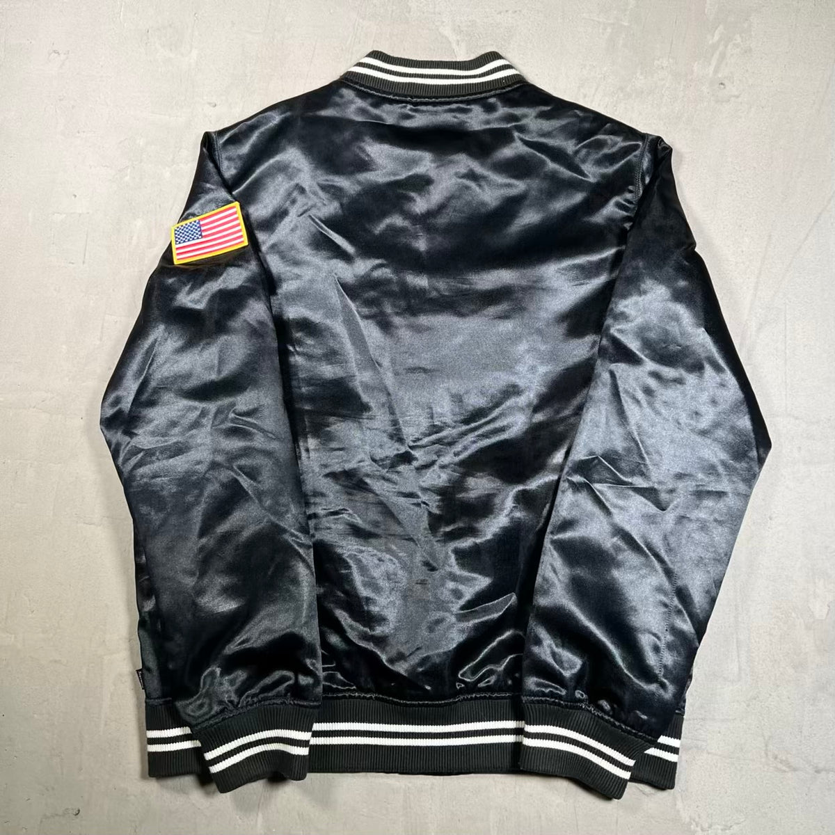 Supreme Satin Club Jacket Black (2015) Size Medium USED x18872