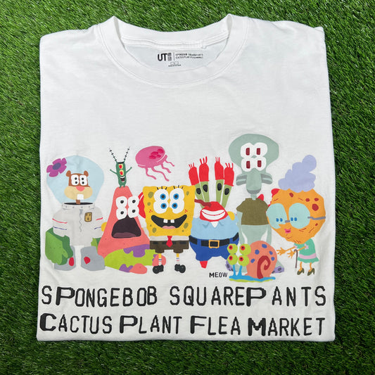 CPFM Uniqlo Spongebob White Tee Size Large USED x14793