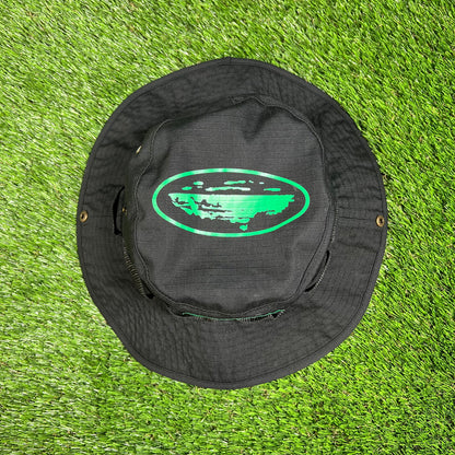 Corteiz Guerillaz Bucket Hat Black One Size USED X13798