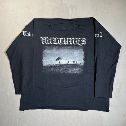Yeezy Vultures Track List Black Longsleeve size 2 New x10245