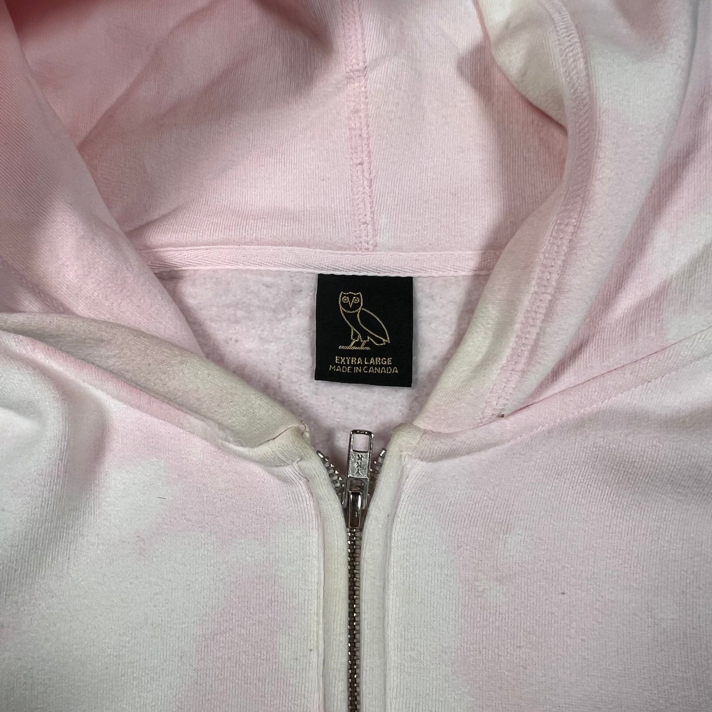 OVO Pink Tie Dye Half Zip Hoodie Size XL USED x15569