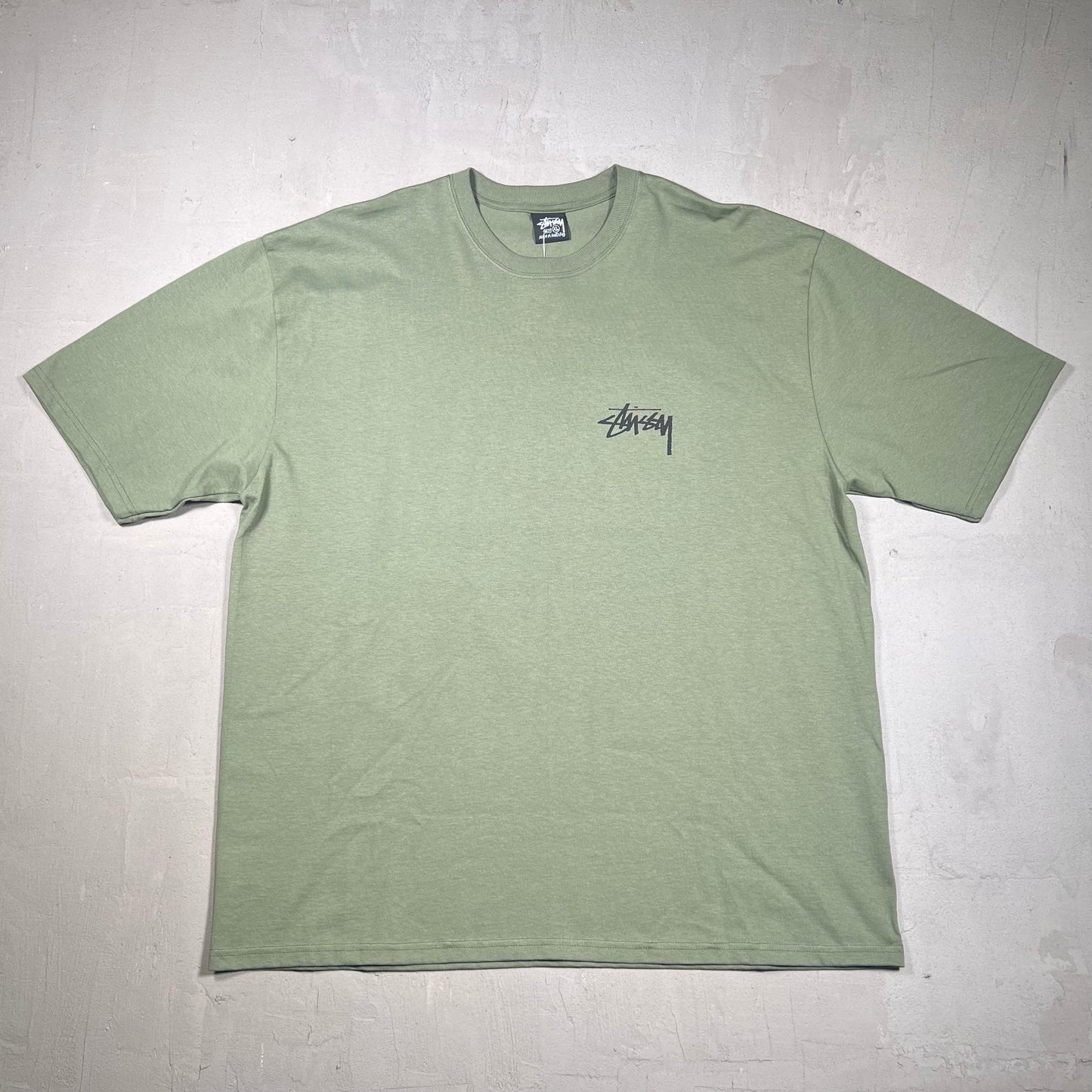 Stussy Stock Dog Green Tee Size XL NEW x17375
