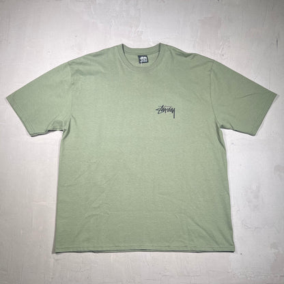 Stussy Stock Dog Green Tee Size XL NEW x17375