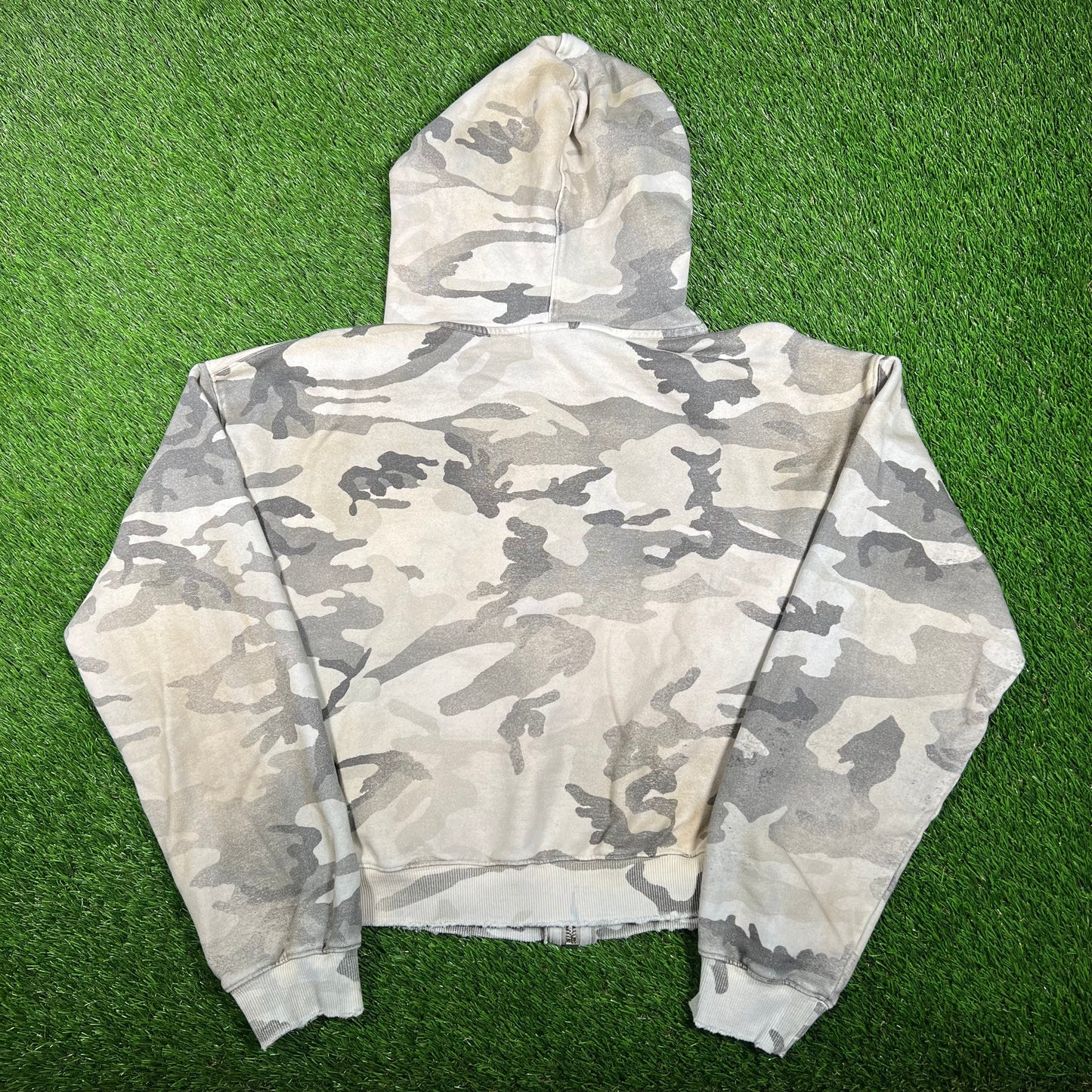 Vale Winter Camo Cheetah Print Zip Up Hoodie Size Small USED x15887