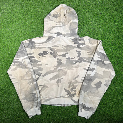 Vale Winter Camo Cheetah Print Zip Up Hoodie Size Small USED x15887