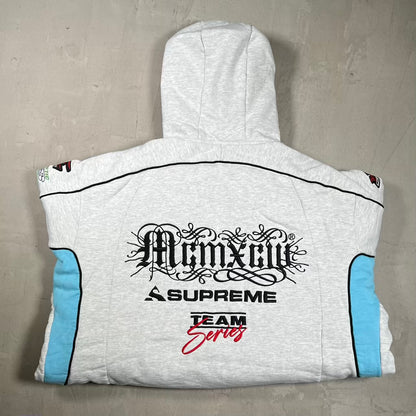 Supreme Racing Lined Zip Up Hoodie Grey (2026) Size Large NEW x18409