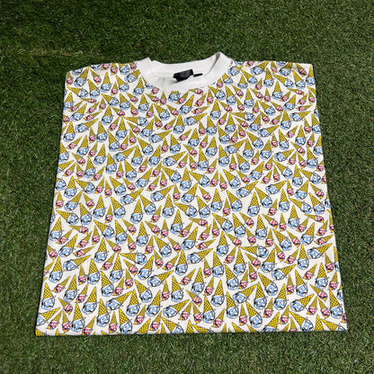 Billionaire Boys Club BBC Ice Cream AOP Cones White Tee Size XXL NEW x14084