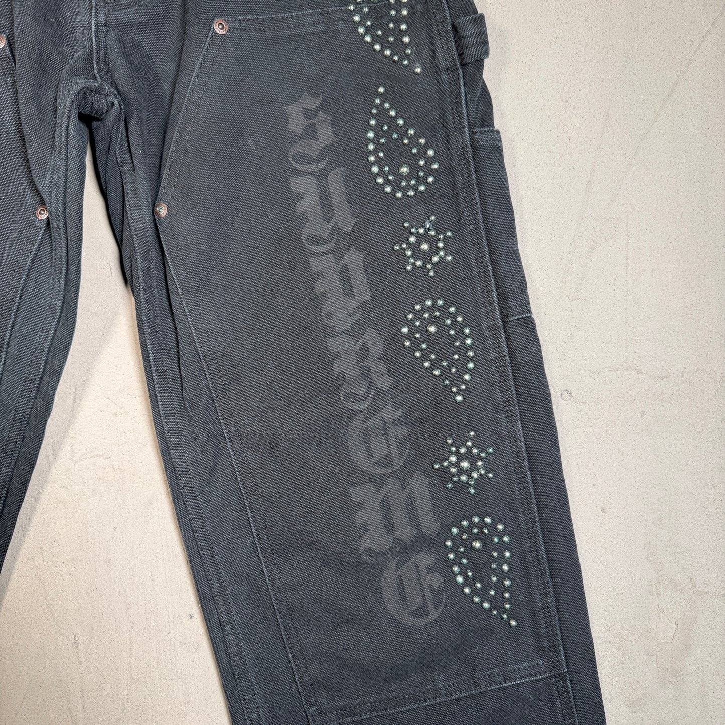 Supreme Black Paisley Studded Double Knee Painter Pant (2023) Size 30 NEW x16024
