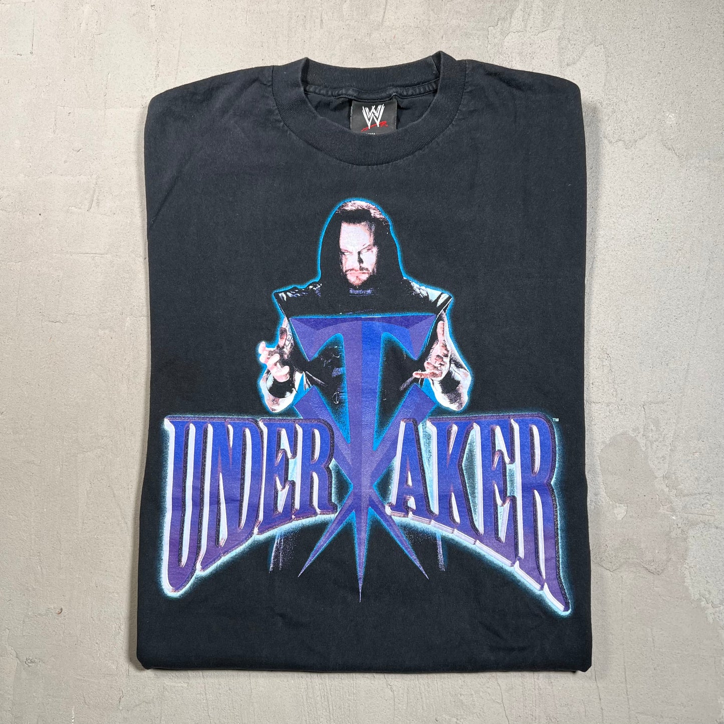 2002 The Undertaker Wrestle Mania Black Tee Size Large USED v19533