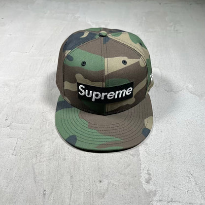 Supreme New Era Rings Box Logo Fitted Size 7.5 USED x18358