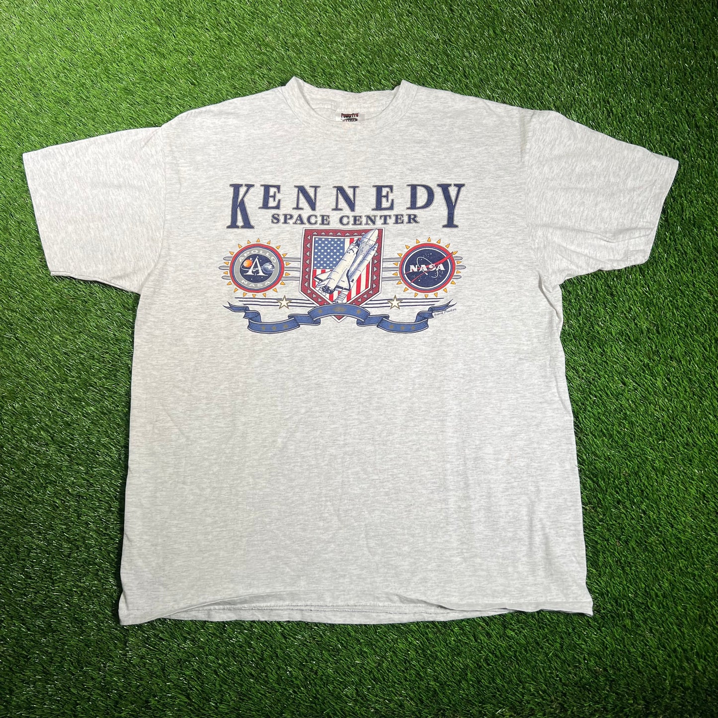 1990s Kennedy Space Center Nasa Grey Tee Size XL USED v18179