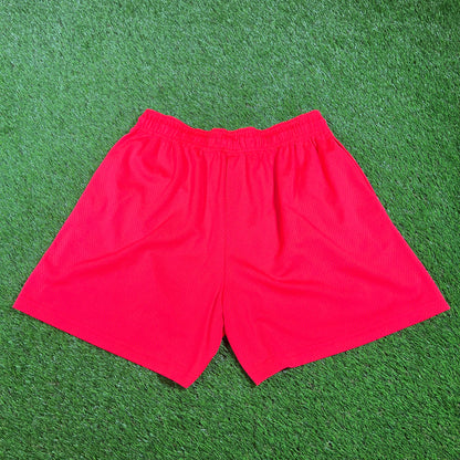 Eric Emanuel Maroon Logo Bright Red Shorts Size XXL USED x14629