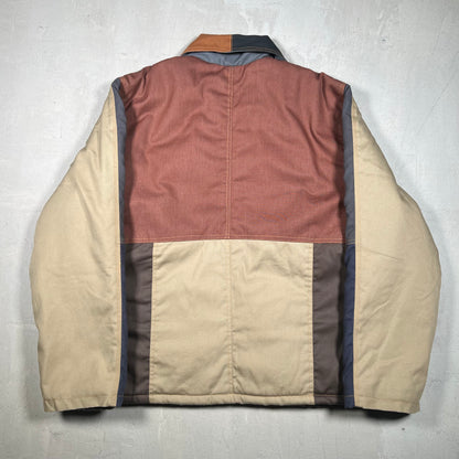 Carhartt Brown Patch Work Custom Work Wear Jacket Size Medium USED v19276