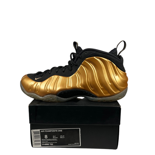 Nike Air Foamposite One Metallic Gold (2015) Size 8 USED s18495