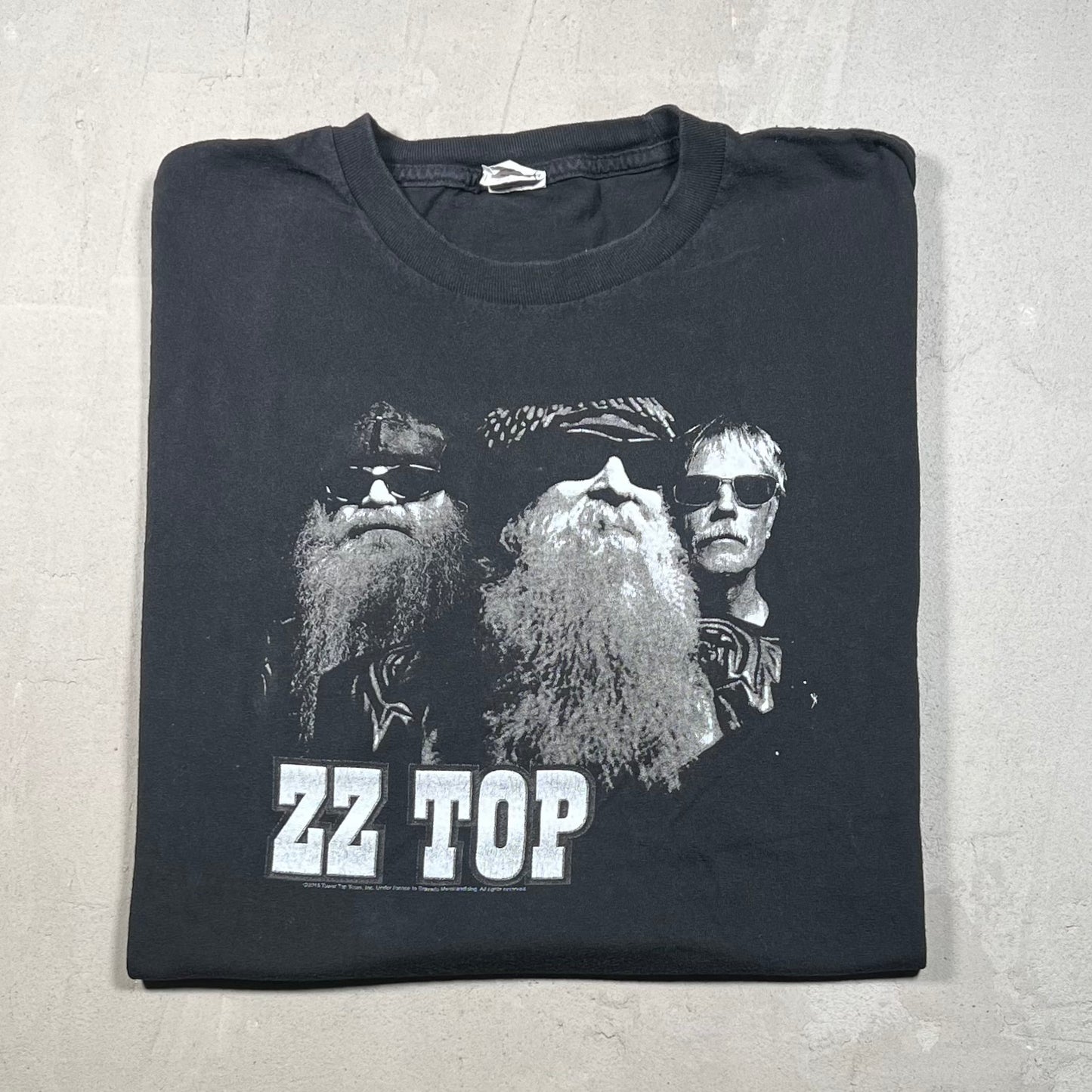 2015 ZZ Top Portrait Black Tee Size XXL USED v19211