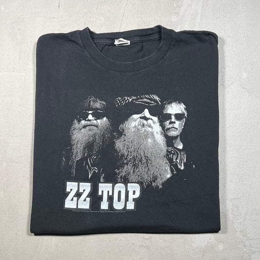 2015 ZZ Top Portrait Black Tee Size XXL USED v19211