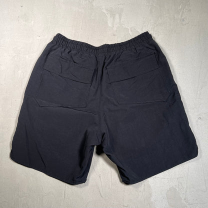 Rhude Front Spellout Faded Black Swim Shorts Size Medium USED x17597
