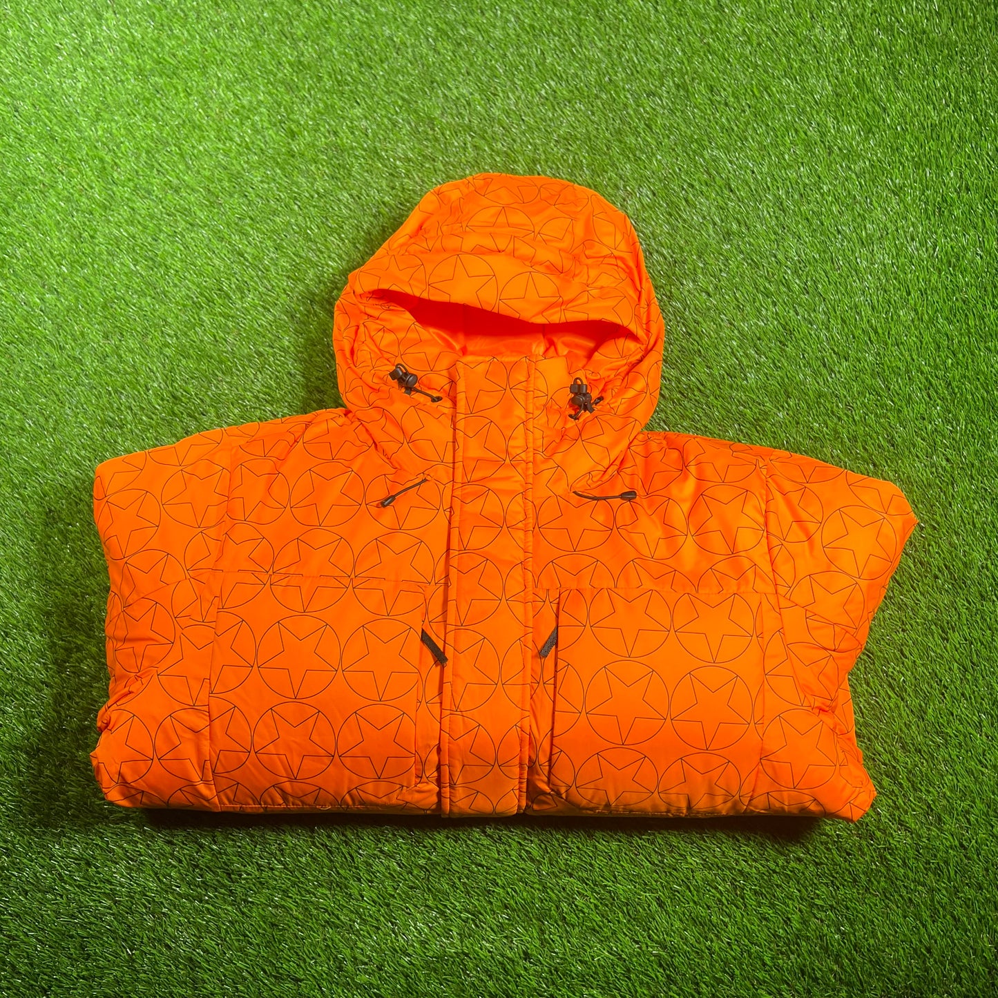 Puma x Pleasures Orange Puffy Jacket Size Small NEW x15970