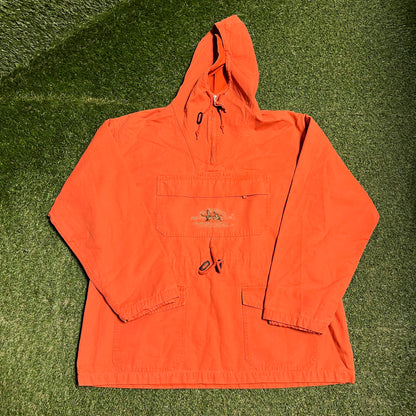 1990s Polo Orange Canavs Anorak Jacket Size Large USED v16355