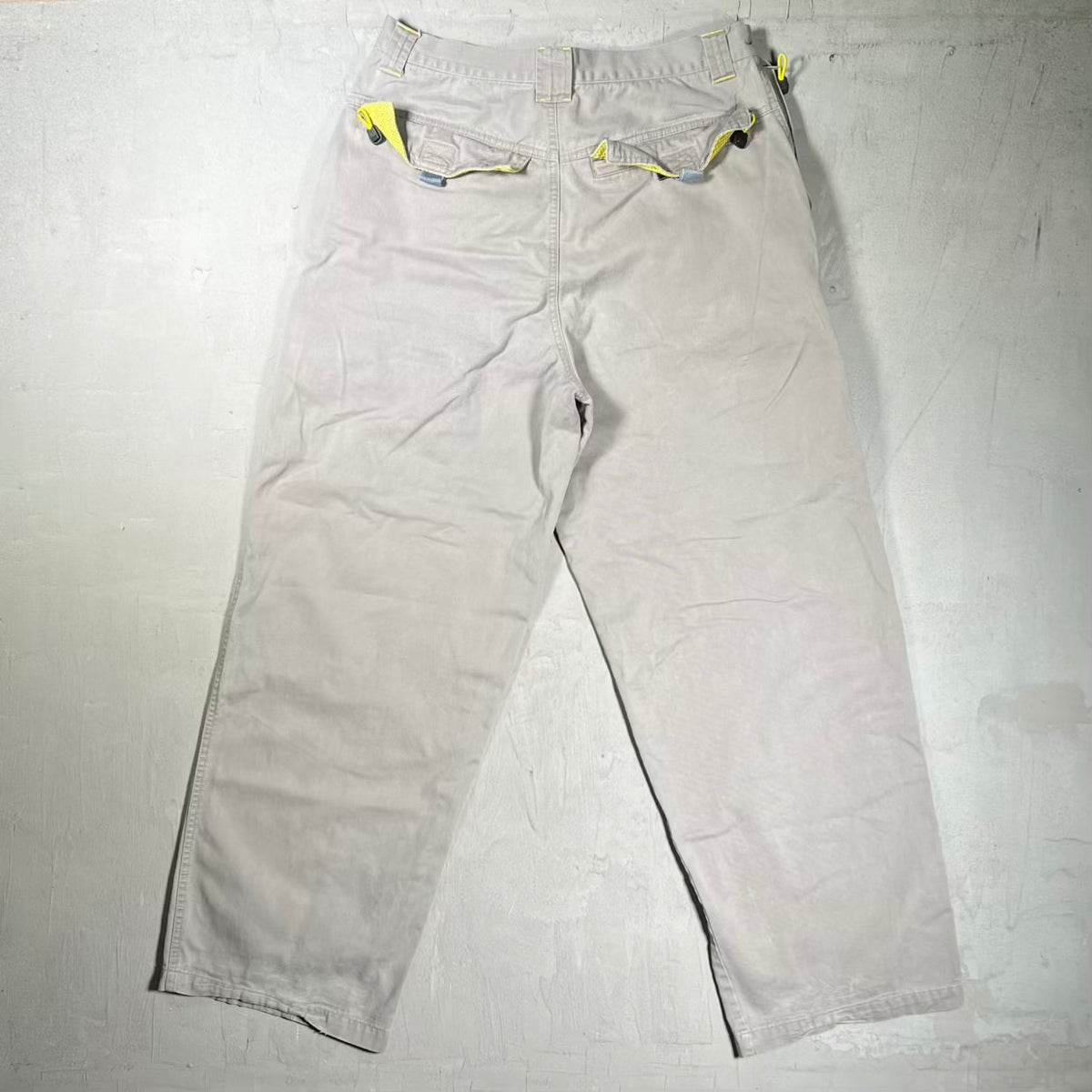 Y2K Trans Ride Double Knee Workwear Grey Pants Size 36 USED v20149