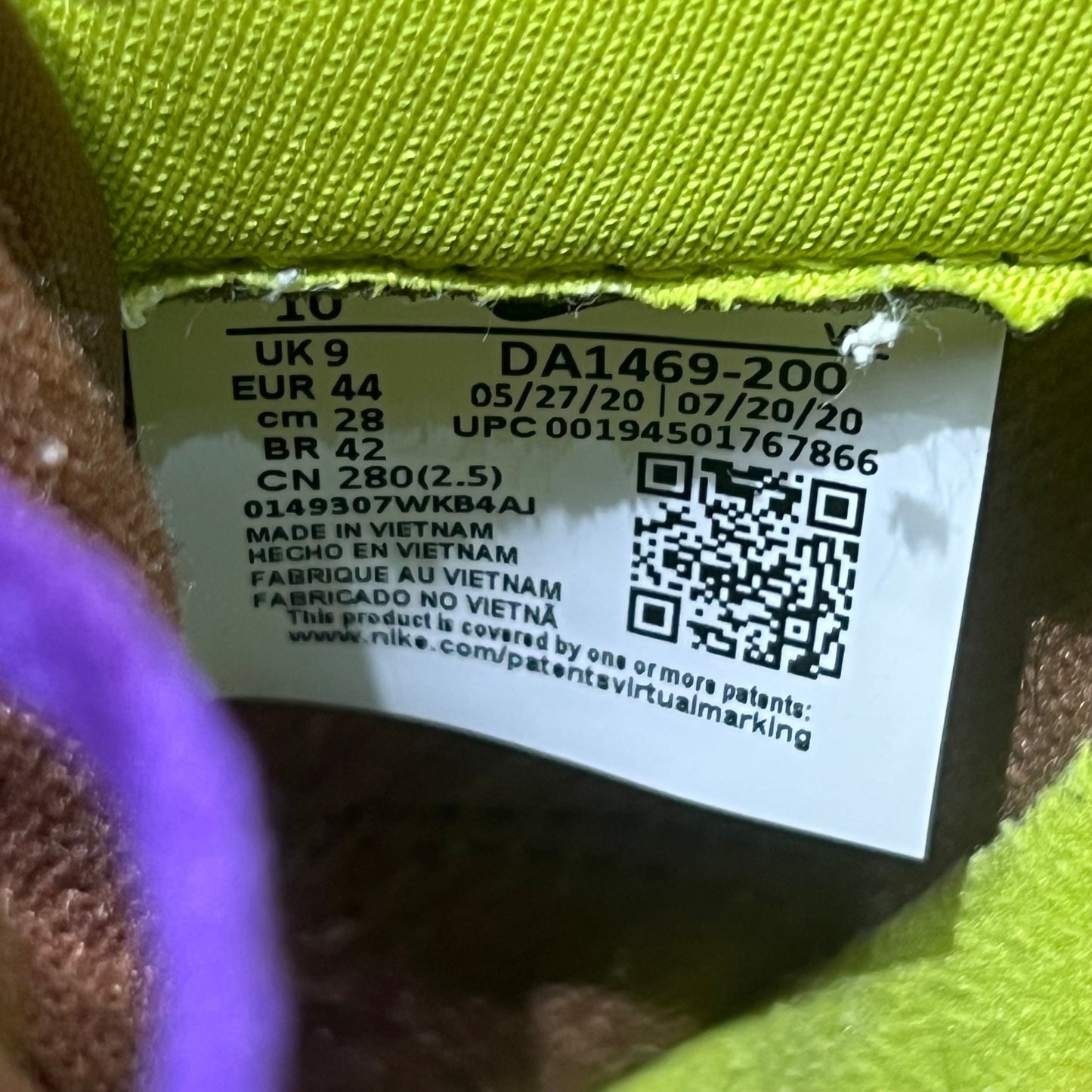 Nike Dunk Low Veneer (2020) Size 10 USED s17887