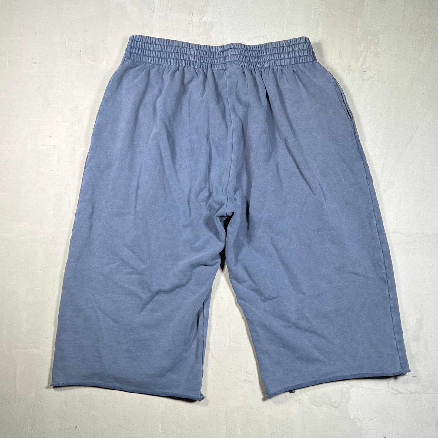 GV Gallery Raspberry Hills Palms Washed Blue Baggie Shorts Size Small USED x17535