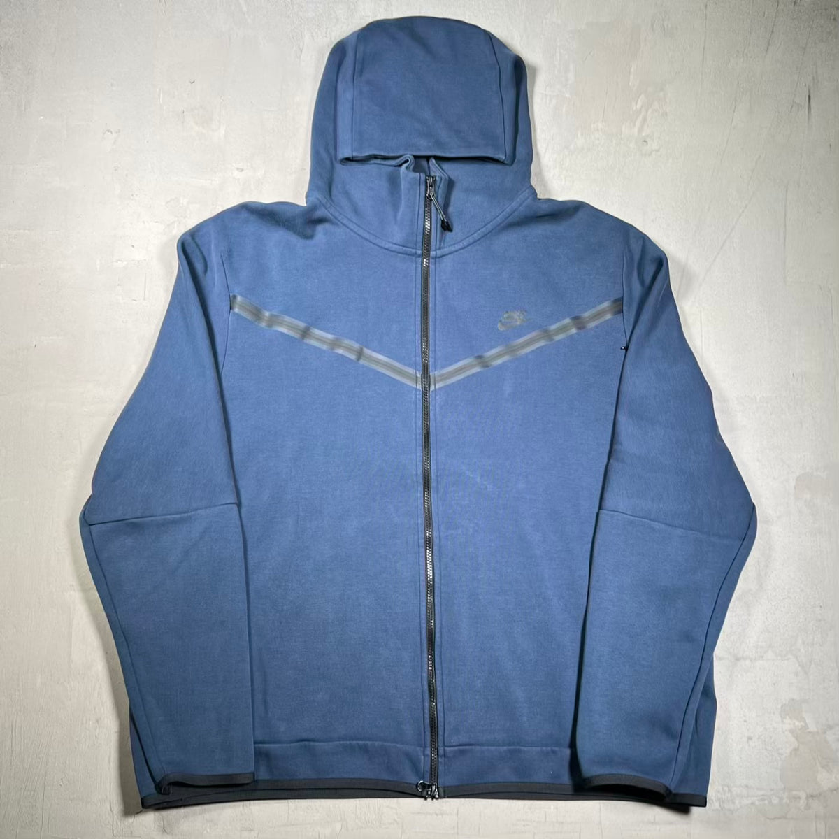 Nike Tech Navy Blue Zip Up Hoodie Size 3XL USED v20248