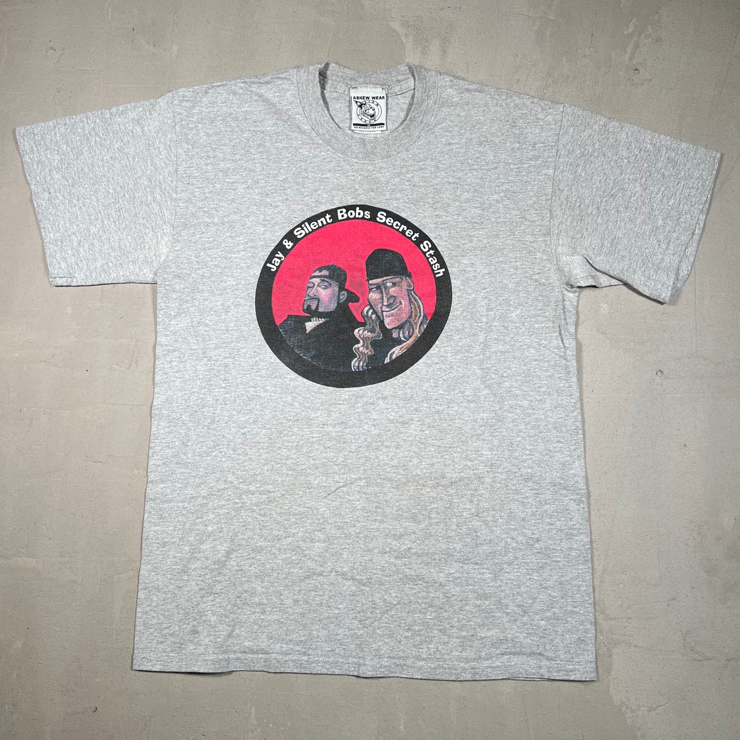 View Askew Production Jay & Silent Bob's Secret Stash Grey Tee Size Medium USED v19114