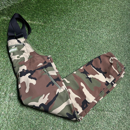 Supreme Gore Tex Windstopper Green Camo Overalls Size Small USED x13849