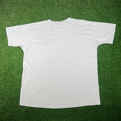 Y2K Corvette Logo Grey Tee Size XXL USED v17639