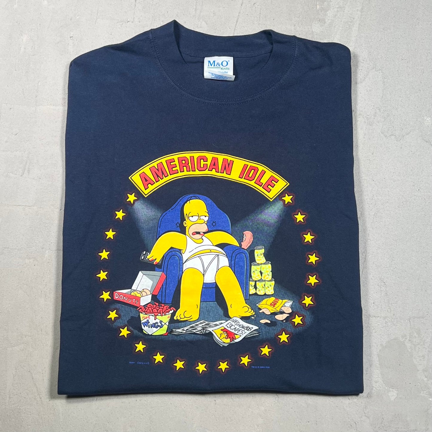 2003 simpson american idle tee navy Size Large USED v12619