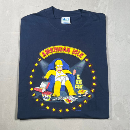 2003 simpson american idle tee navy Size Large USED v12619
