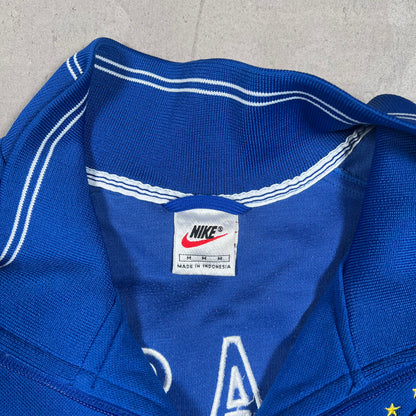 1990s Nike Brasil Blue Zip Up Track Jacket Size Medium USED v19311