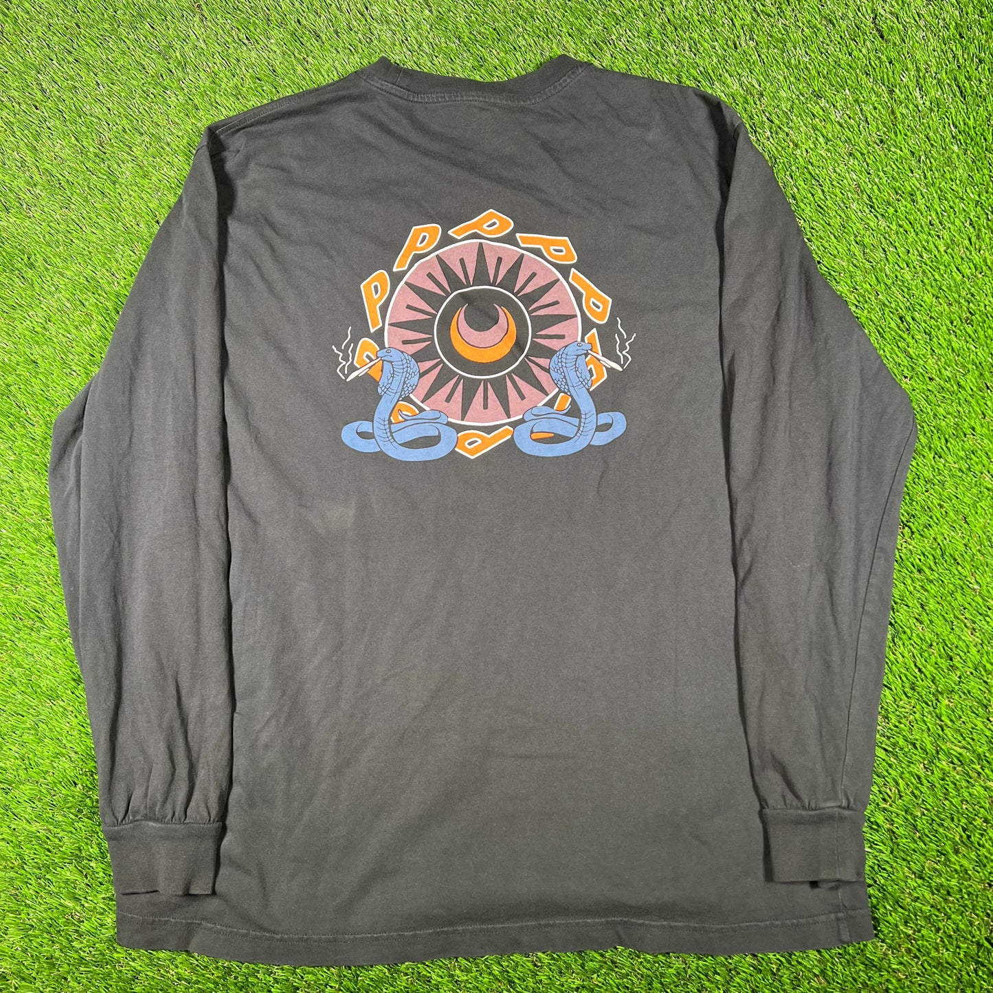 Palace Wahed Black Cobra Logo Longsleeve Size XL USED x14735