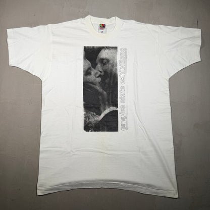 1996 Empire State Exhibitions Film Festival Kissing White Tee Size XL USED v18207