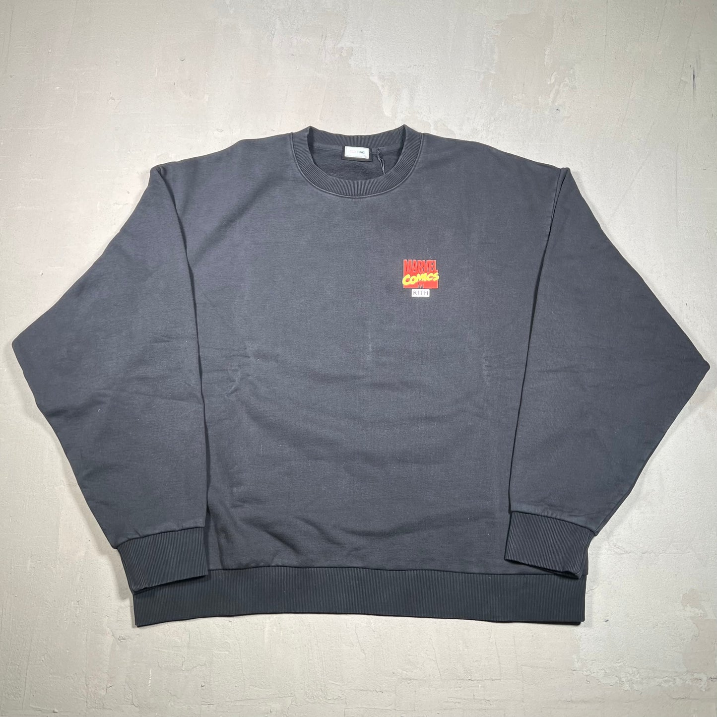 Kith Marvel Villains Clash Vintage Nelson Crewneck Black (2024) Size XXL USED x17108