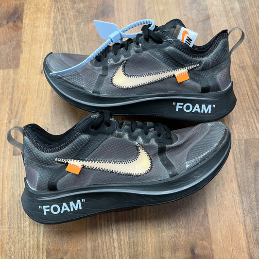 Nike Zoom Fly Off White Black Size 7.5 USED s16242