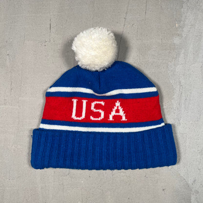 Polo Ralph Lauren Sport "Polo USA" Blue Beanie USED v19005