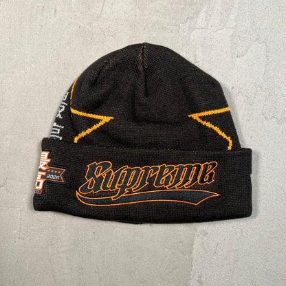Supreme New Era Stars Black/Orange Beanie NEW x17414