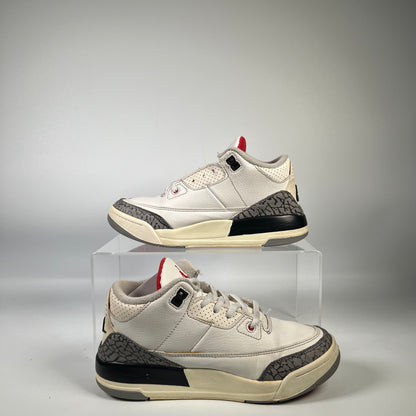 Jordan 3 White Cement Reimagined (2023) Size 3Y USED s19353