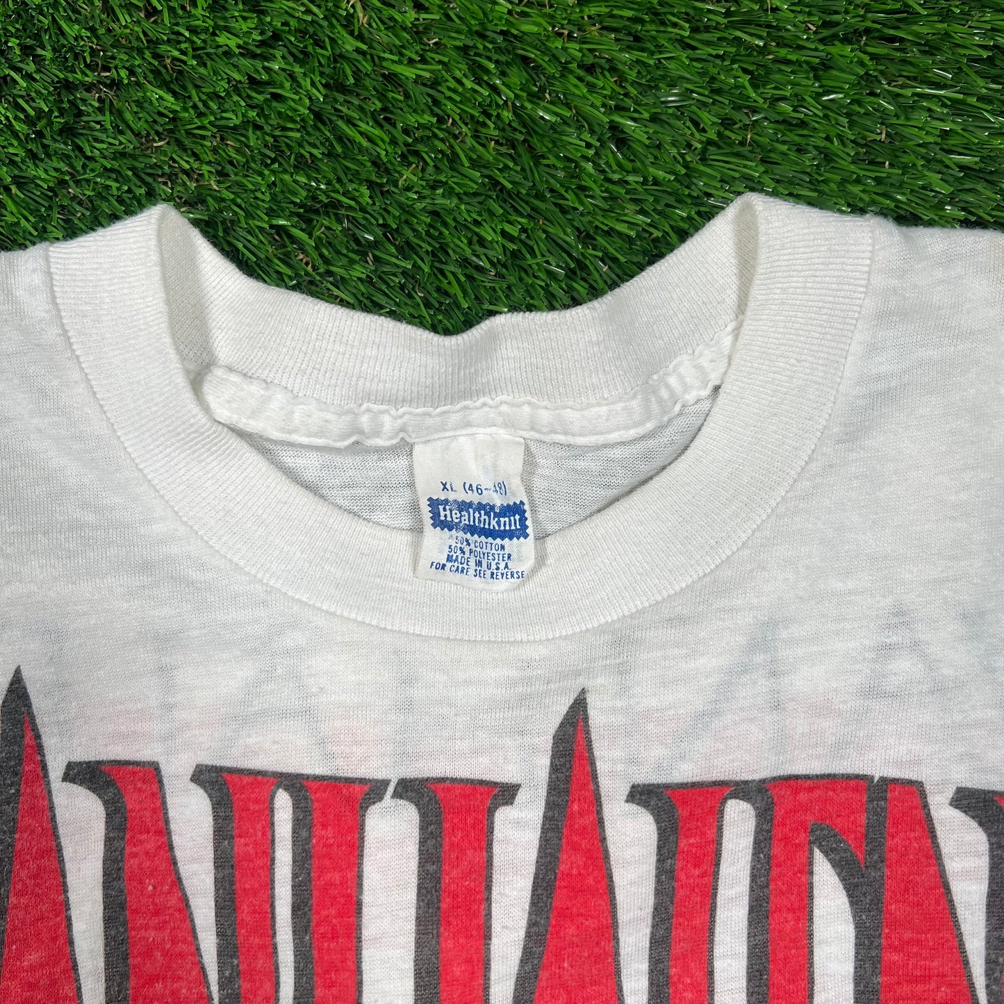1988 Van Halen Monsters of Rock Tour White Tee Size XL USED v18662