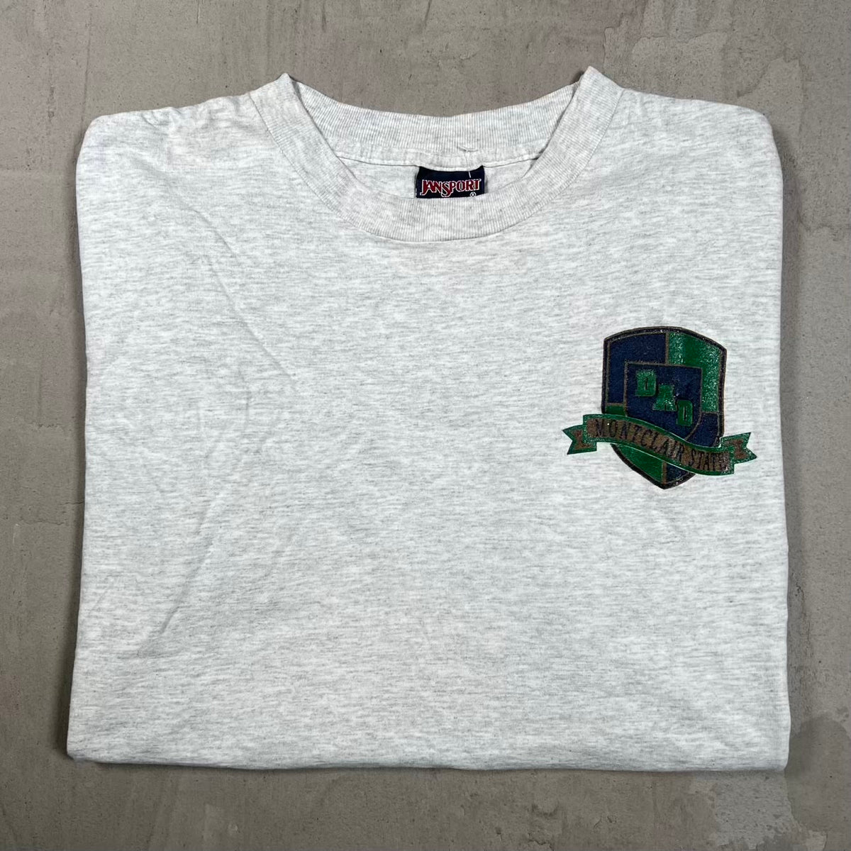 1990s Montclair State "Dad" Light Grey Tee Size Large USED v20085