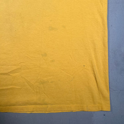 1990s Chicago Bulls Yellow Logo Tee Size XL USED v18976