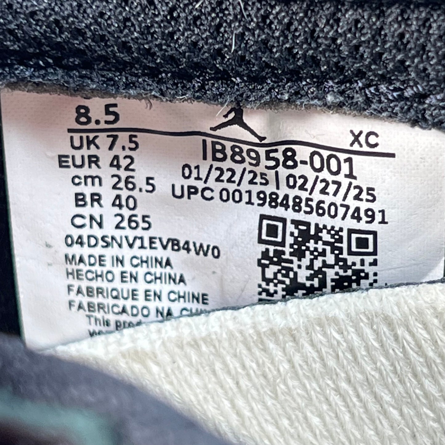 Jordan 1 Low Nigel Sylvester Better With Time (2025) Size 8.5 USED s22153