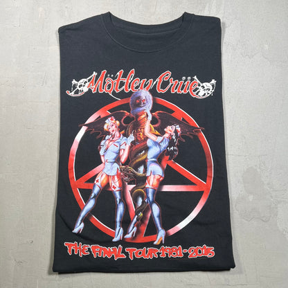 2015 Motley Crue The Final Tour Black Tee Size XL USED v19327
