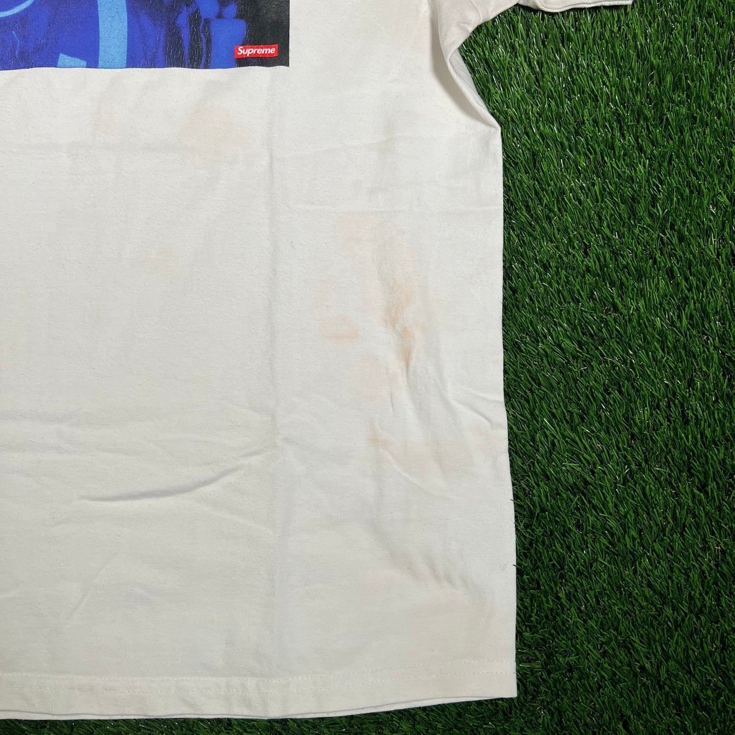 Supreme Belly White Tee Size Large USED x15660